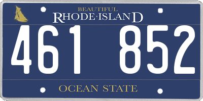 RI license plate 461852
