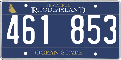 RI license plate 461853