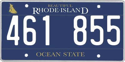 RI license plate 461855