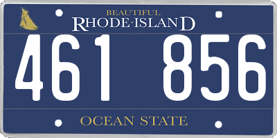 RI license plate 461856