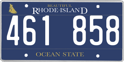 RI license plate 461858