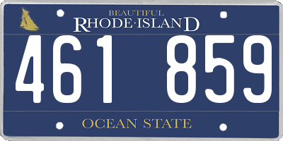 RI license plate 461859