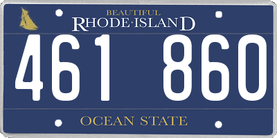 RI license plate 461860