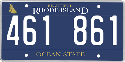 RI license plate 461861