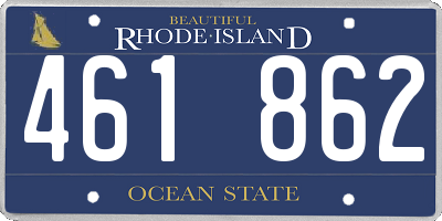 RI license plate 461862