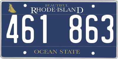 RI license plate 461863