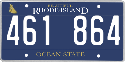 RI license plate 461864