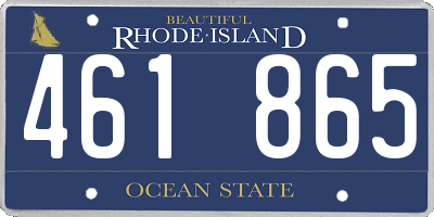 RI license plate 461865