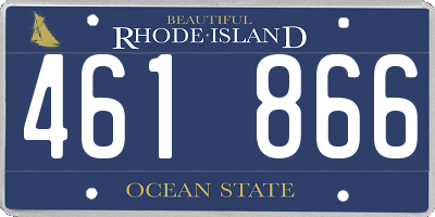 RI license plate 461866