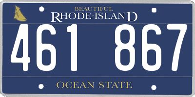 RI license plate 461867