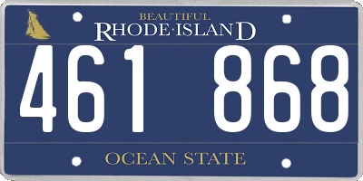 RI license plate 461868