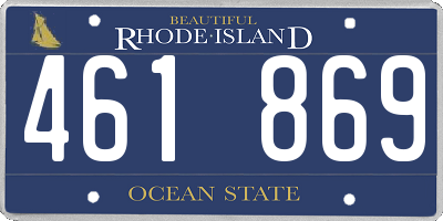 RI license plate 461869