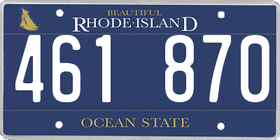 RI license plate 461870