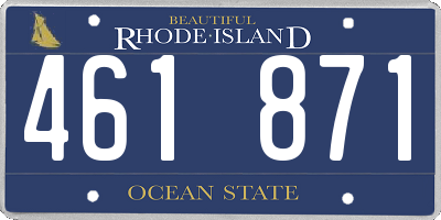 RI license plate 461871