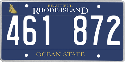 RI license plate 461872