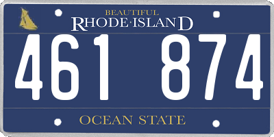 RI license plate 461874