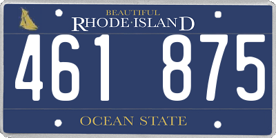 RI license plate 461875