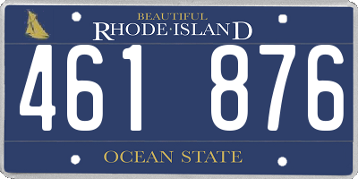 RI license plate 461876