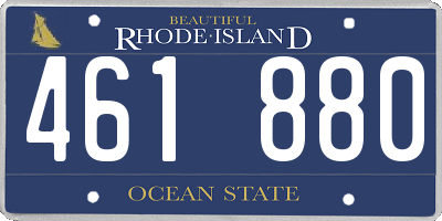 RI license plate 461880