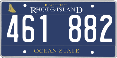 RI license plate 461882