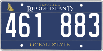 RI license plate 461883