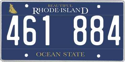 RI license plate 461884
