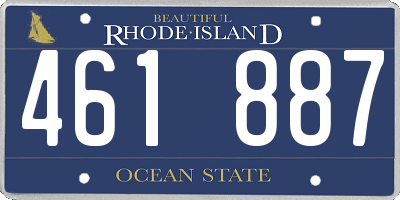 RI license plate 461887