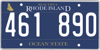 RI license plate 461890