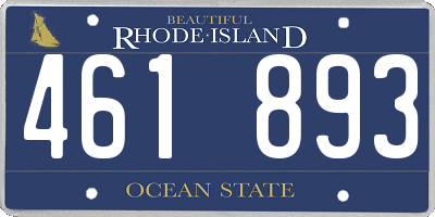 RI license plate 461893
