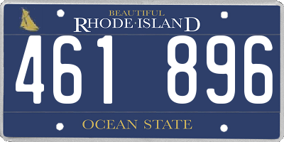 RI license plate 461896