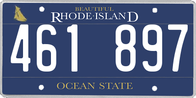 RI license plate 461897