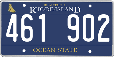 RI license plate 461902