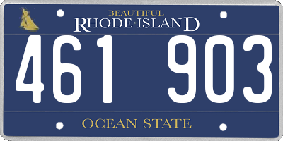 RI license plate 461903