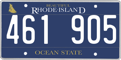RI license plate 461905