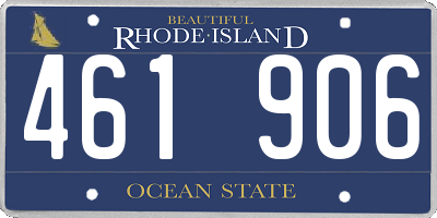 RI license plate 461906