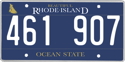 RI license plate 461907