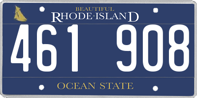RI license plate 461908
