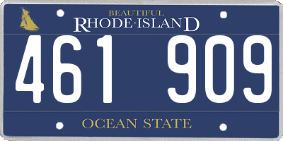RI license plate 461909