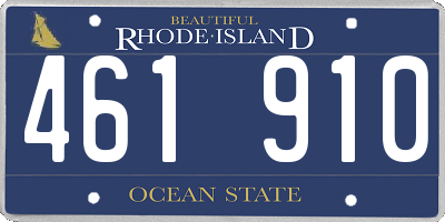 RI license plate 461910