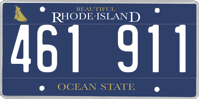 RI license plate 461911