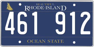 RI license plate 461912