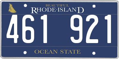RI license plate 461921