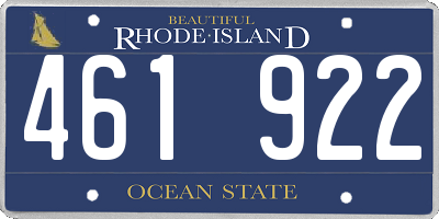 RI license plate 461922