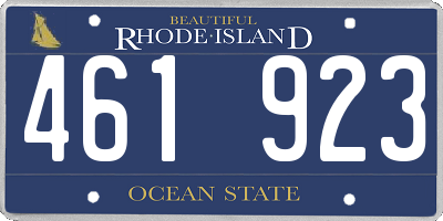 RI license plate 461923