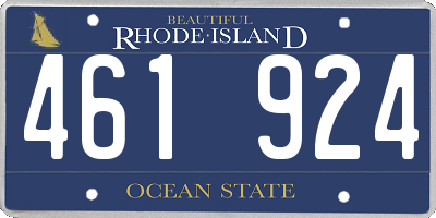 RI license plate 461924