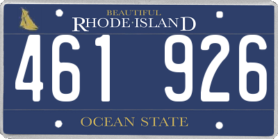 RI license plate 461926