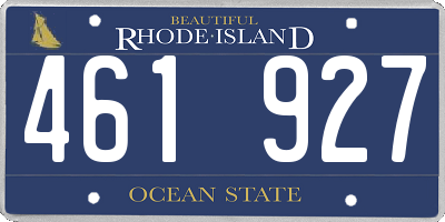 RI license plate 461927