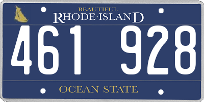 RI license plate 461928