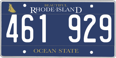 RI license plate 461929