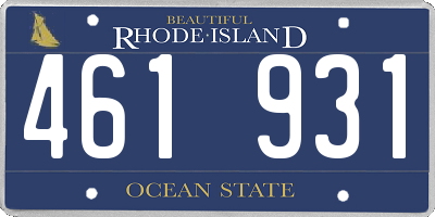 RI license plate 461931